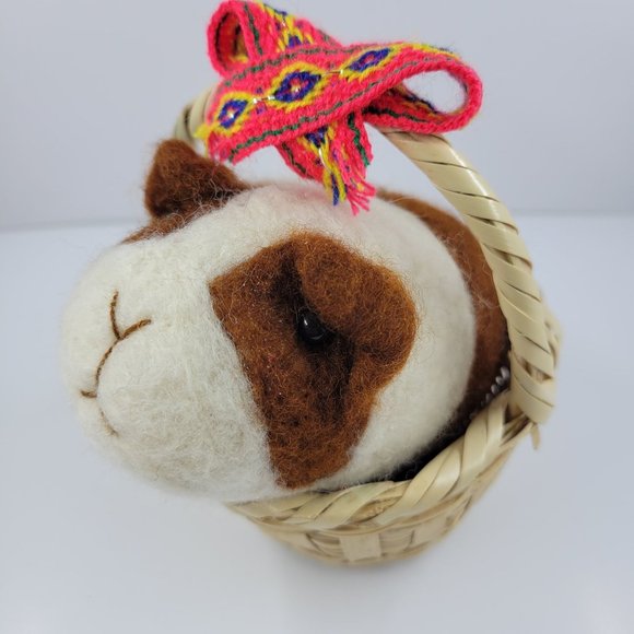 Guinea pig /Needle felted Guinea pig/ Soft Stuffed Cute / Peruvian Stuffed Guine - Picture 6 of 10